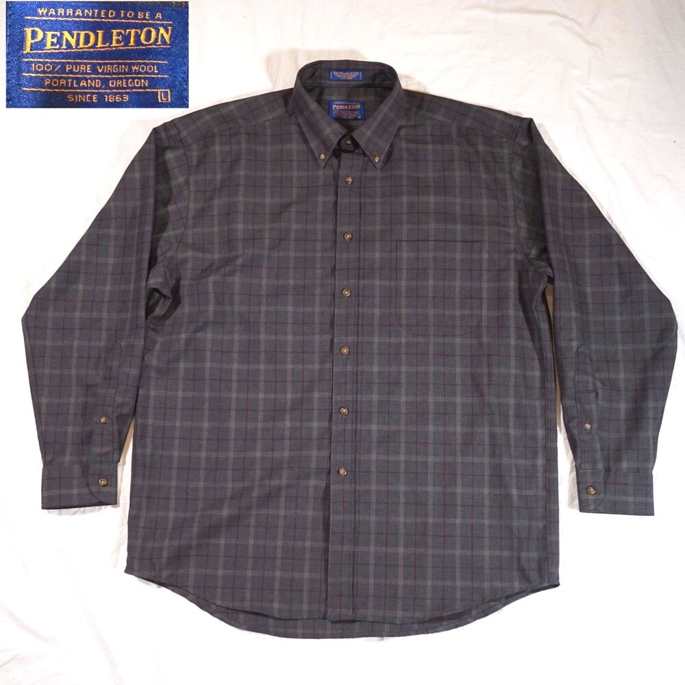 Pendleton Sir Pendleton Button Up Shirt Pure Wool… - image 1
